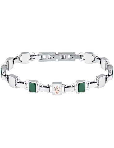 Bracciale Maserati - Tridente Rose Gold - Inserti Verdi - JM424ATZ43