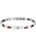 Maserati Bracelet - Black Inserts - Rose Gold Links - JM424ATZ50