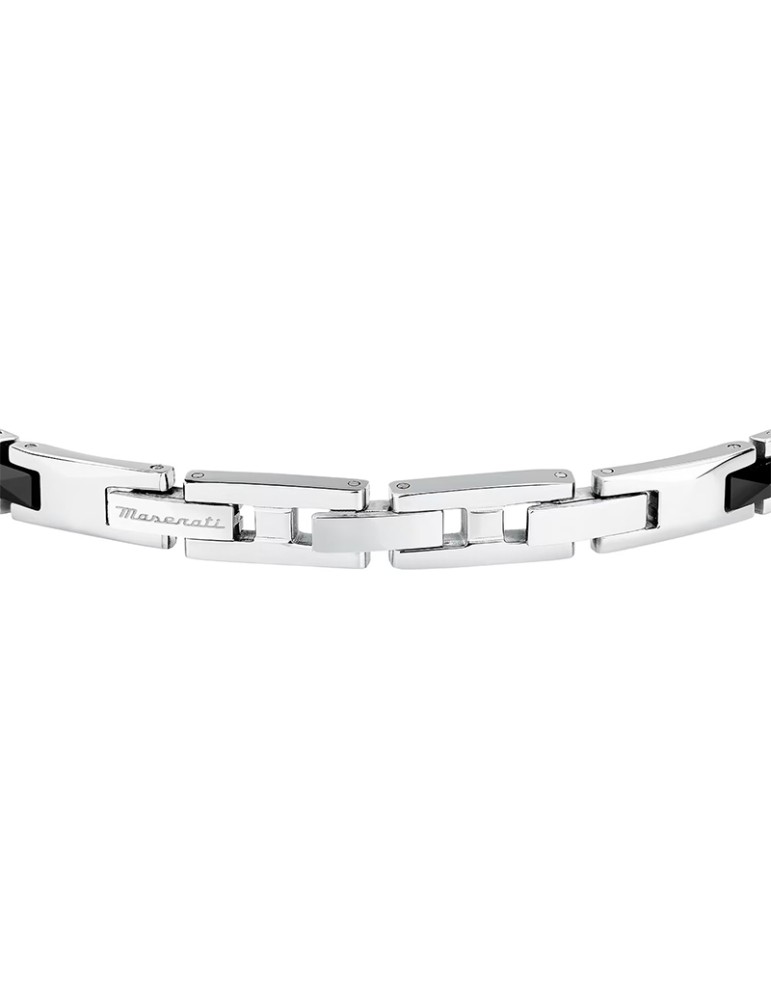 Bracciale Maserati - Inserti Neri- Maglie Rose Gold - JM424ATZ50