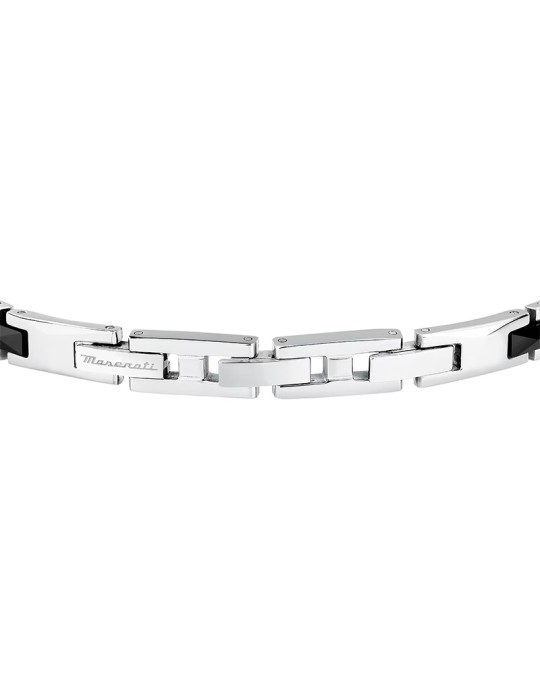 Bracciale Maserati - Inserti Neri- Maglie Rose Gold - JM424ATZ50