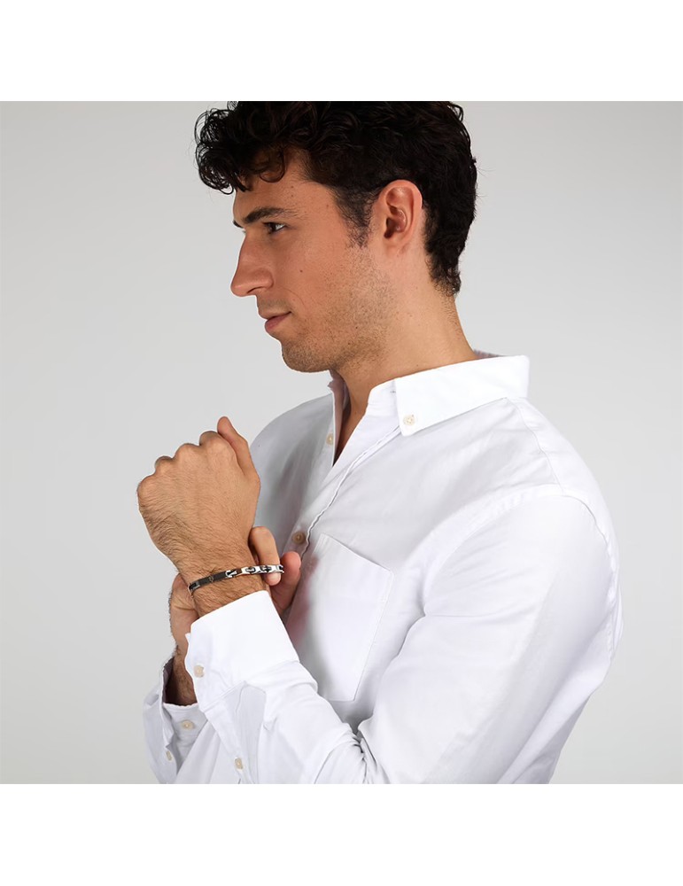Bracciale Maserati - Inserti Neri- Maglie Rose Gold - JM424ATZ50