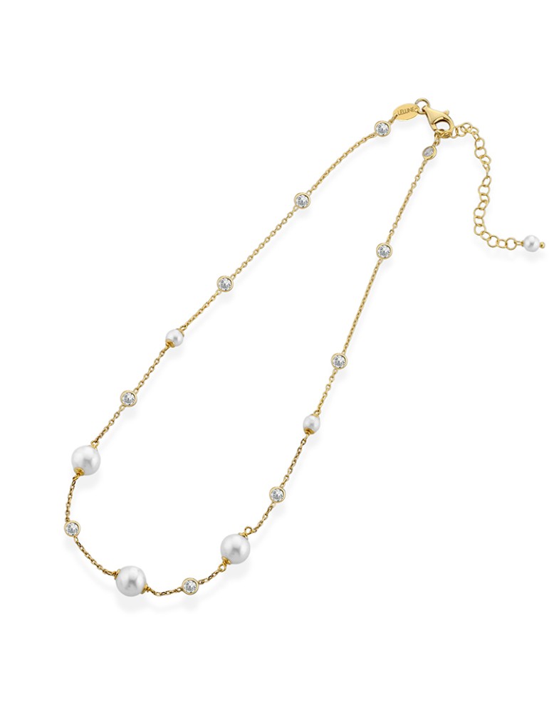 Collana Lelune Glamour - Luxury con Perle Freshwater e Zirconi - LGNK700.2