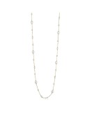Lelune Glamour Necklace - Luxury Long with Freshwater Pearls and Zirconia - LGNK701.2