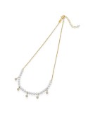 Collana Lelune Glamour - Luxury con Mezzaluna di Perle Freshwater e Zirconi - LGNK703.2