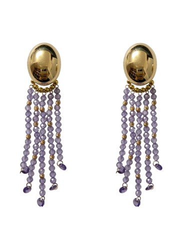 Orecchini Giadan - Vartan - Argento 925% Dorato-Zirconi Viola-GIADAN56