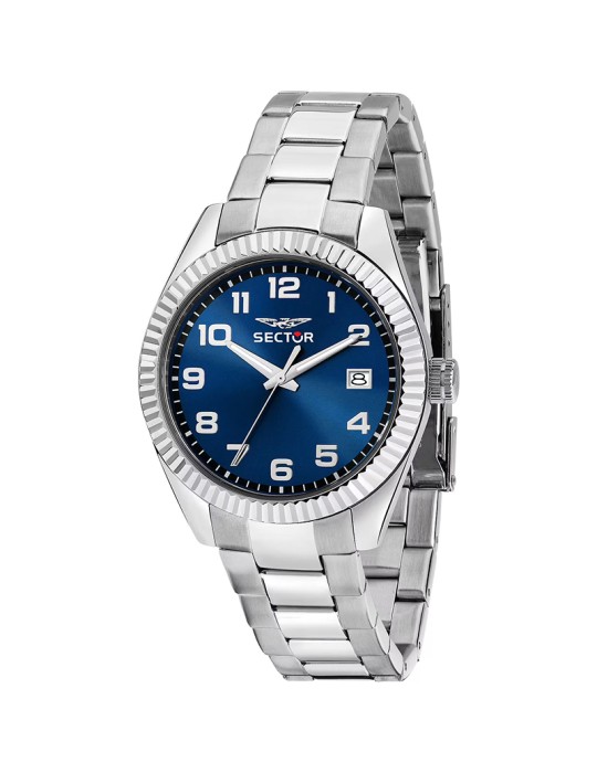 Sector Watch - 240 - Time and Date - Silver - 39mm - Blue-R3253240019