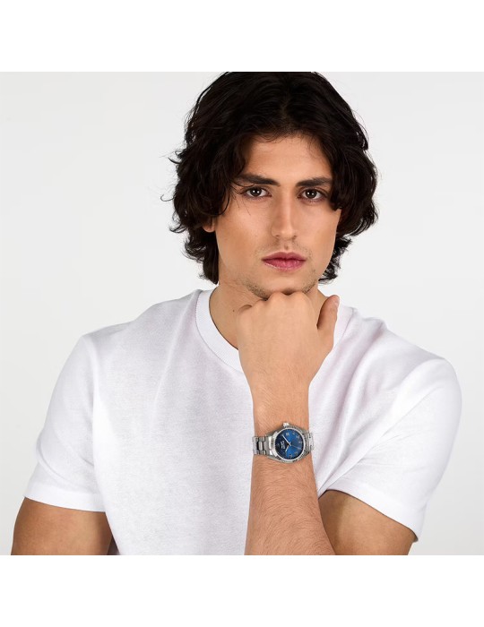 Sector Watch - 240 - Time and Date - Silver - 39mm - Blue-R3253240019