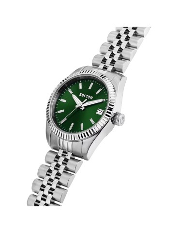 Sector Watch - 240 - Time and Date - Silver - 32mm-Green-R3253240513 2