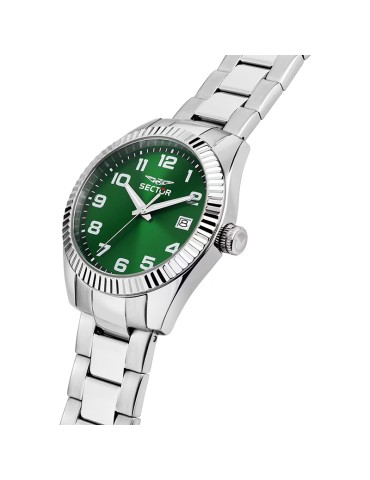 Orologio Sector - 240 - Tempo e Data - Silver - 39mm-Verde-R3253240016 2