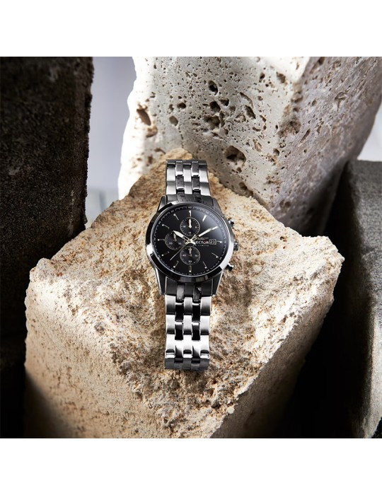 Sector Watch - 660 - Silver - 41mm - Black-Gold-R3273617004