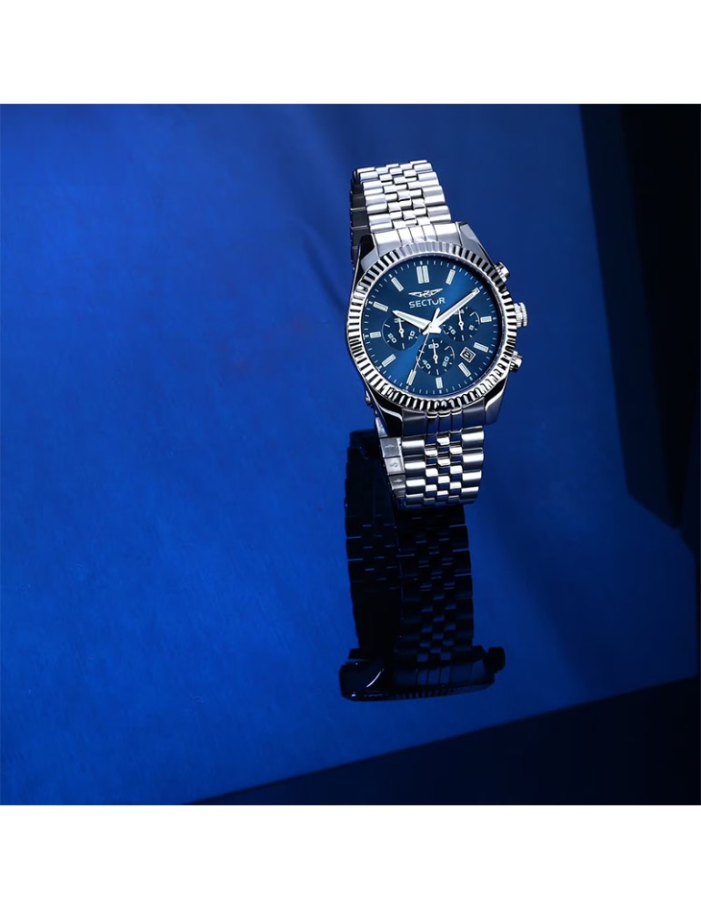Sector Watch 240 Chronograph Silver 41mm Blue R3273640003