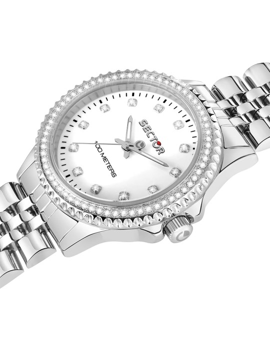 Orologio Sector - 230 - Silver - 32mm - Bianco - Cristalli-R3253161538