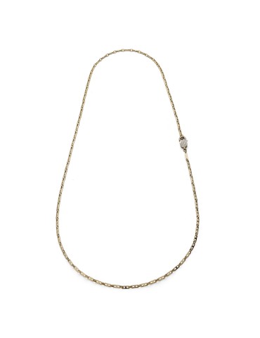 Unoaerre Necklace - Golden Bronze - Crossbar Chain-Zirconia-11EXH0074