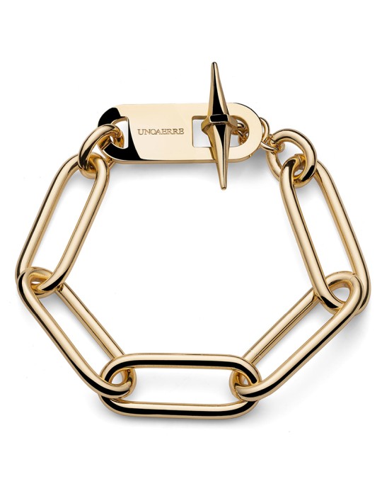 Bracciale Unoaerre - Bronzo Dorato -Maglia Forzatina Allungata-EXB5285