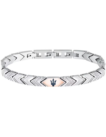 Bracciale Maserati - Iconic - Acciaio 316L - Tridente Blu -JM225AVD90