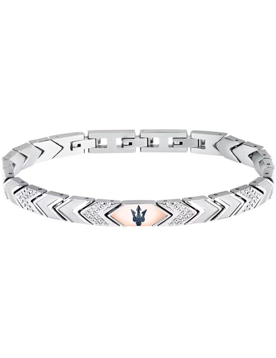 Bracciale Maserati - Iconic - Acciaio 316L - Tridente Blu -JM225AVD90