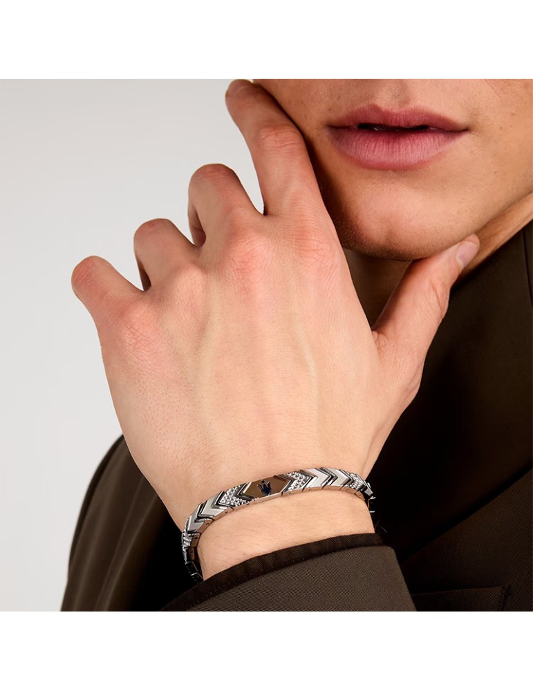 Bracciale Maserati - Iconic - Acciaio 316L - Tridente Blu -JM225AVD90