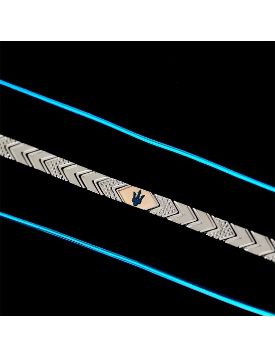 Bracciale Maserati - Iconic - Acciaio 316L - Tridente Blu -JM225AVD90