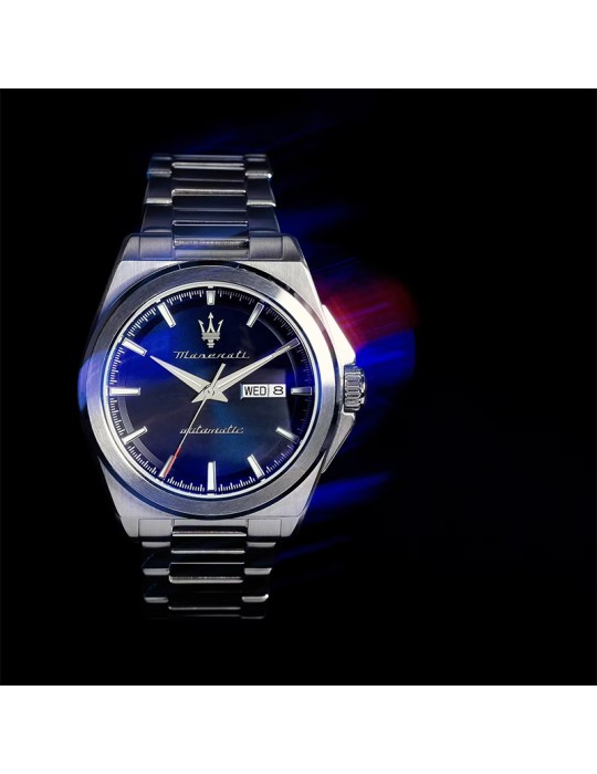 Orologio Maserati - Velocità - Automatico -Silver-41mm-Blu-R8823152002