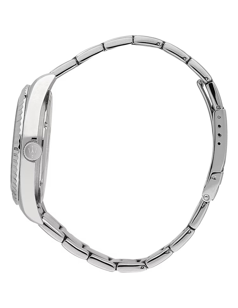 Orologio Maserati - Tempo e Data -Silver-43mm-Dettagli Blu-R8853100045