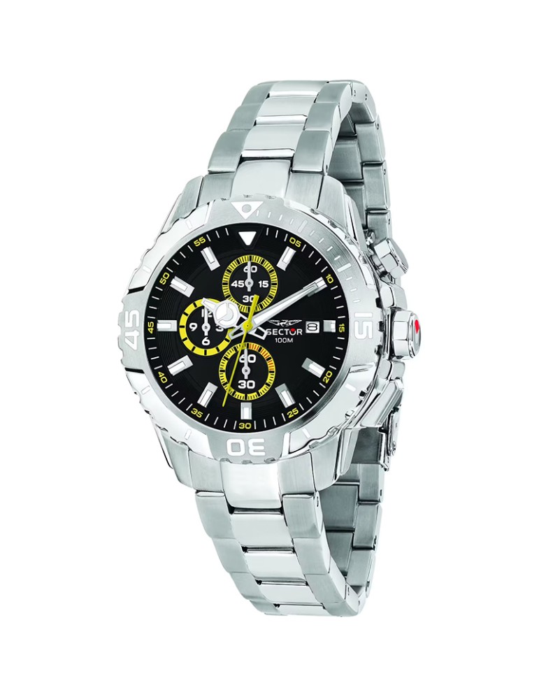 Sector Watch - Silver - 43mm - Black with Yellow Details-R3273735001