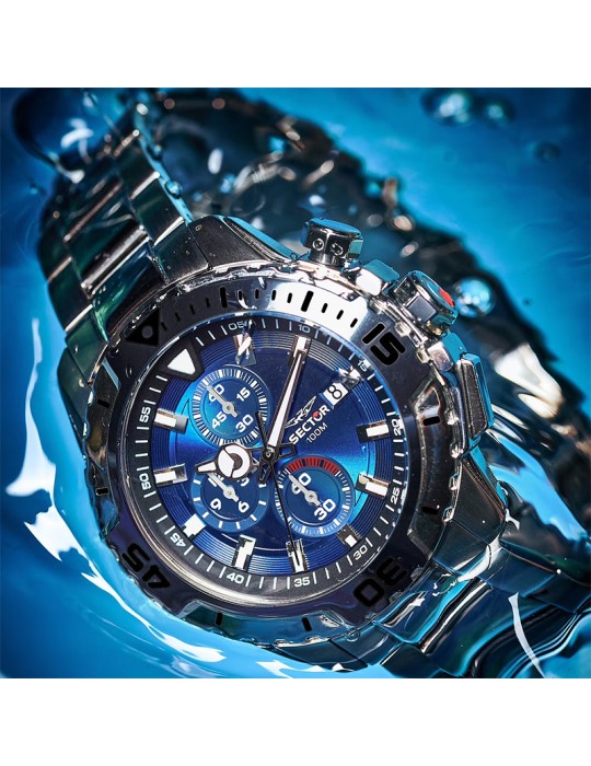 Sector Watch - Legend - Chronograph - Silver - 43mm -Blue -R3273735003