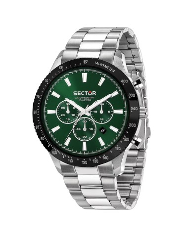 Orologio Sector - 270 - Cronografo - Silver - 45mm -Verde-R3273778007