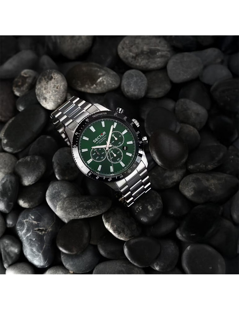Sector watch - 270 - Chronograph - Silver - 45mm -verde -R3273778007
