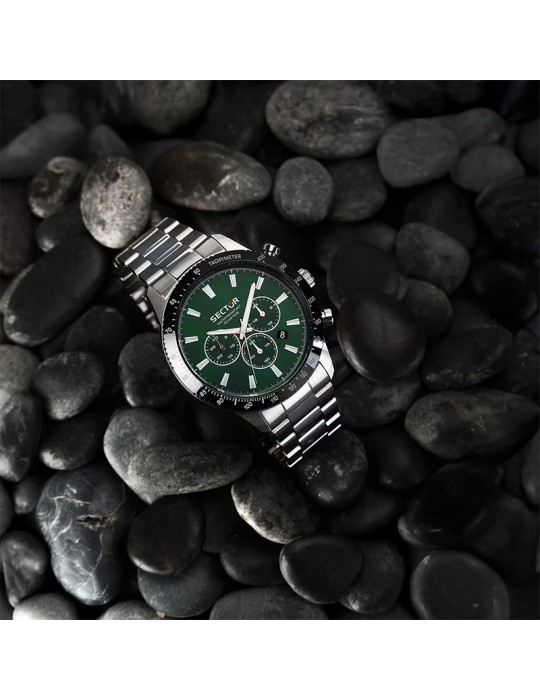 Orologio Sector - 270 - Cronografo - Silver - 45mm -Verde-R3273778007