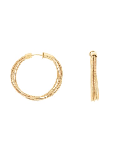 Orecchini Pesavento - DNA Spring a Cerchio Multifilo in Argento 925% Giallo - WDNAO429