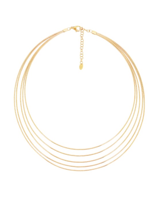 Pesavento Necklace - DNA Spring Multistrand in 925% Yellow Silver - 0