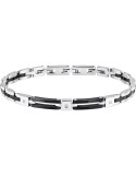 Sector Bracelet - Ceramic - Steel - Black Links - Diamonds - SAFR44