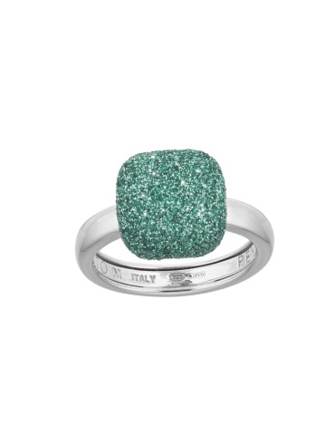 Pesavento Ring - Polvere di Sogni in 925% Silver with Amazon Green Powder - 0