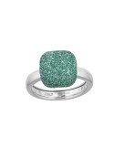Pesavento Ring - Polvere di Sogni in 925% Silver with Amazon Green Powder - 0