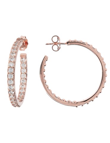 Bronzallure Earrings - Hoop - White Cubic Zirconia - WSBZ01277. WR 2