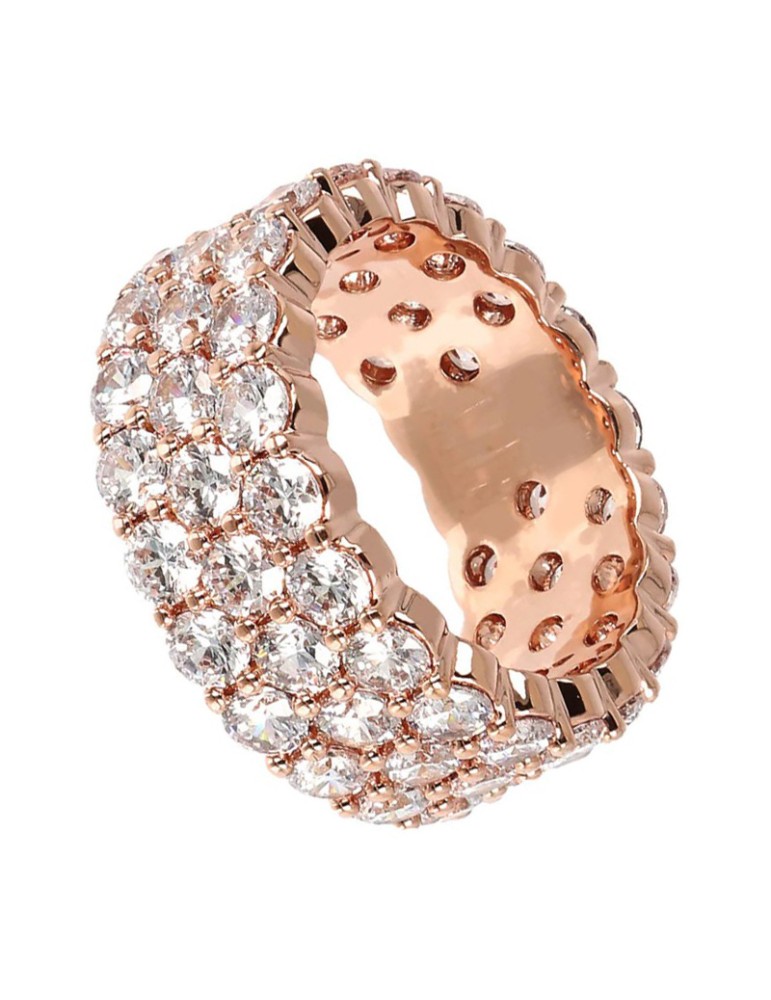 Bronzallure Ring - Three Rows -Cubic Zirconia-Size 14-WSBZ01931.W-14