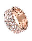 Bronzallure Ring - Three Rows -Cubic Zirconia-Size 14-WSBZ01931.W-14