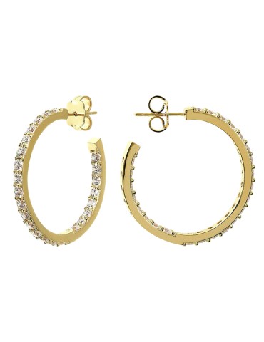 Orecchini Bronzallure-Gold-a Cerchio-Cubic Zirconia Bianchi-WSBZ01935Y.Y 2