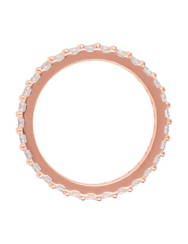 Woman Bronzallure ring - Miss Fedina Rose Gold with Cubic Zirconia Bianchi - Measure 12 - 0 2