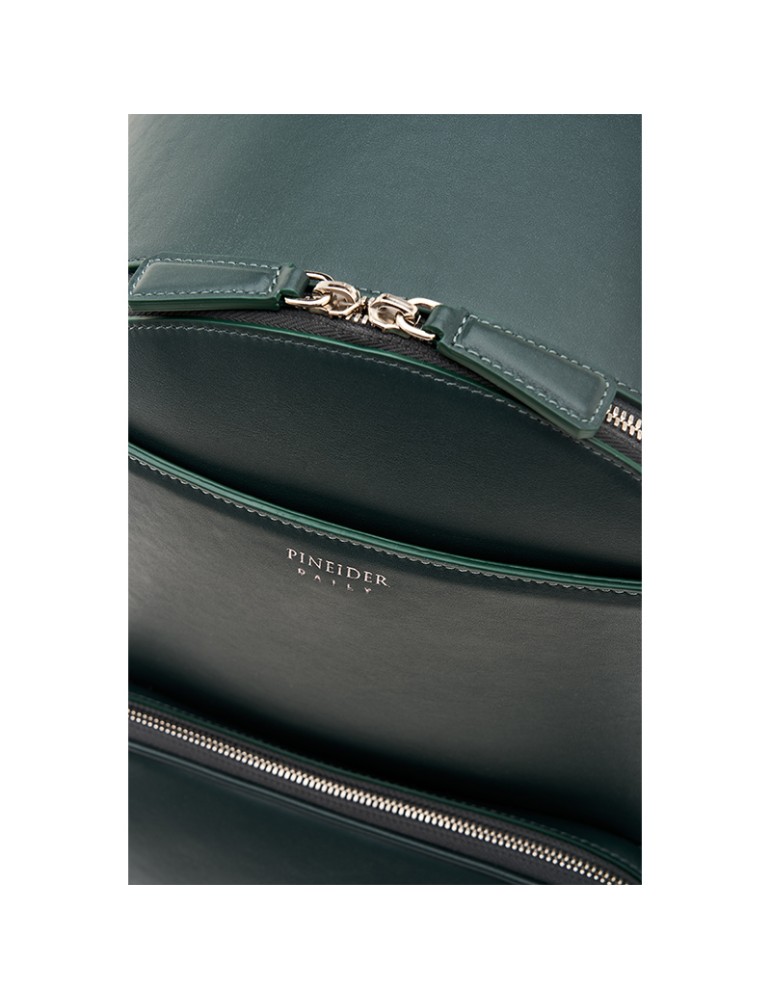 Pineider Backpack - Daily East - Smooth Calfskin Green -PSL006327
