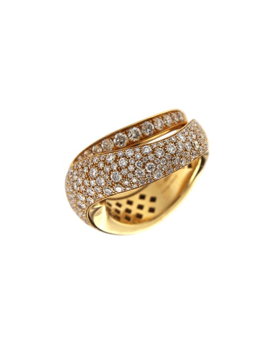 Giorgio Visconti Ring - 18K Rose Gold Band with 1.71 ct Natural Diamonds - 0