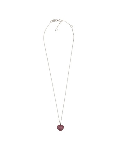 Pesavento Necklace - Polvere di Sogni in 925% Silver with Heart Pendant Pink Dust Jaipur - 0