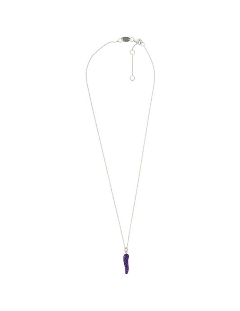 Collana Pesavento - Polvere di Sogni in Argento 925% con Ciondolo Corno Polvere Viola Provenza - WPSCE247