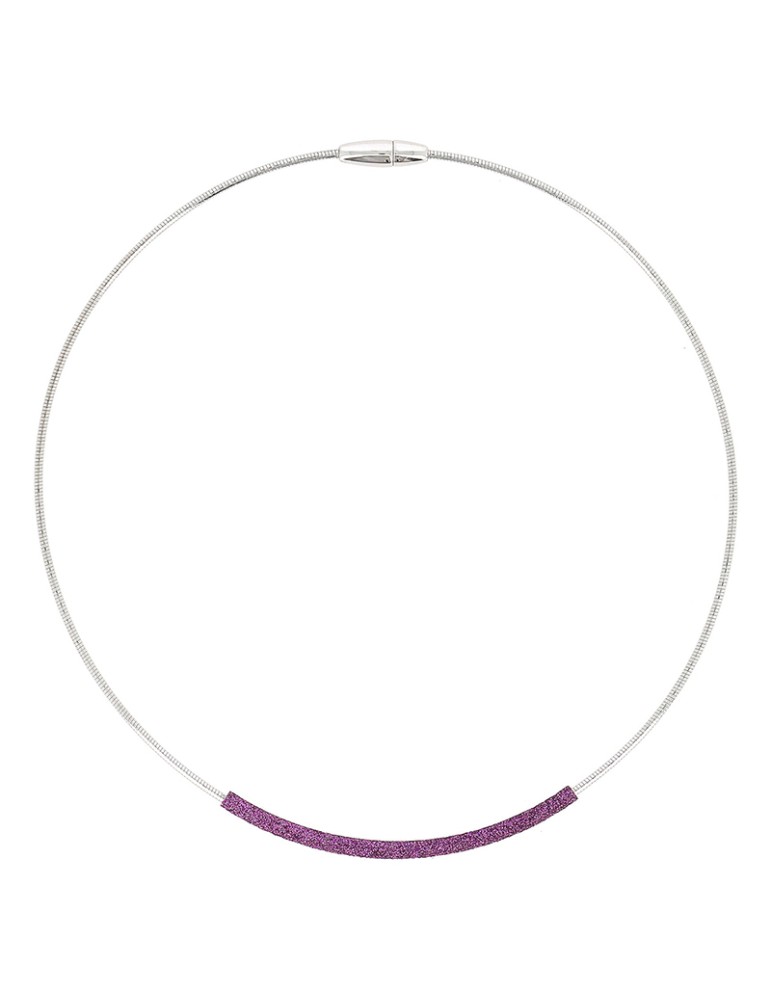 Pesavento Necklace - Polvere di Sogni in 925% Silver with Purple Provence Dust - 0