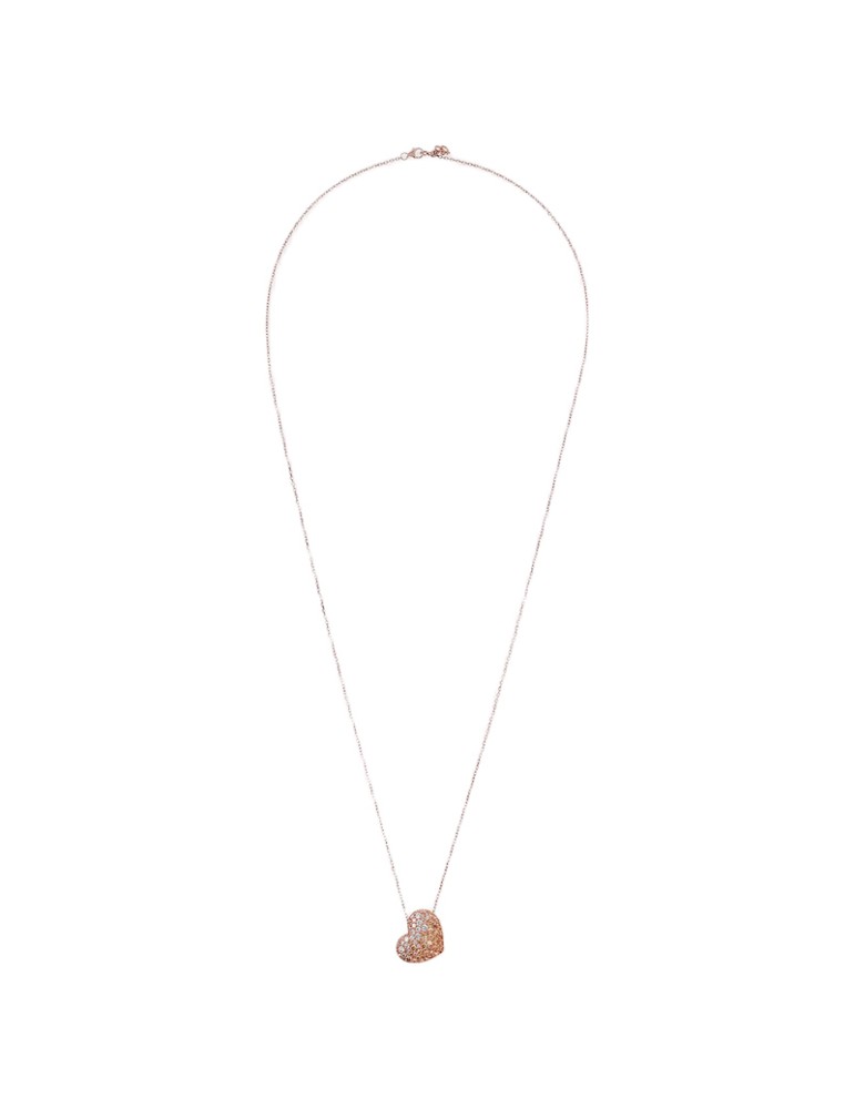 Collana Bronzallure  - Cuore -Cubic Zirconia Champagne-WSBZ01200.CHAMP