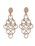 Crivelli Earrings - 18K Rose Gold Pendants with Natural Diamonds 3.90 ct - 0
