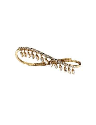 Crivelli Bracelet - Rigid in 18K Rose Gold with Natural Diamonds 2.14 ct - 0