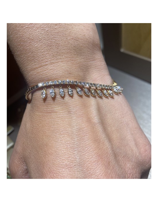 Bracciale Crivelli - Rigido in Oro Rosa 18 carati con Diamanti Naturali 2,14 ct - 48411042