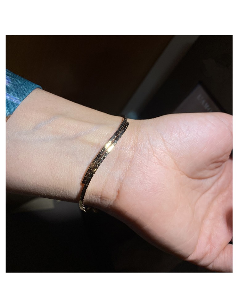 Crivelli Bracelet - Rigid in 18K Rose Gold with Natural Diamonds 2.14 ct - 0