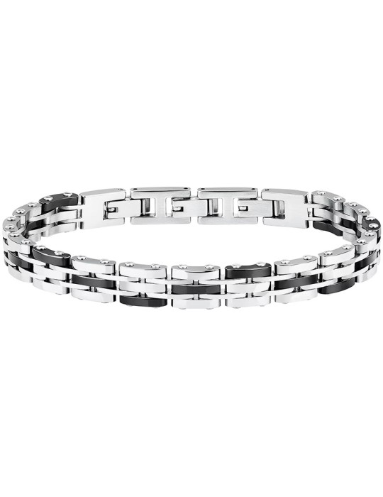 Sector Bracelet - Ceramic - Steel 316L -Black Ceramic Elements-SAFR51